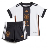 Tyskland Ilkay Gundogan #21 Hjemme Trøje Børn VM 2022 Kortærmet (+ Korte bukser)
